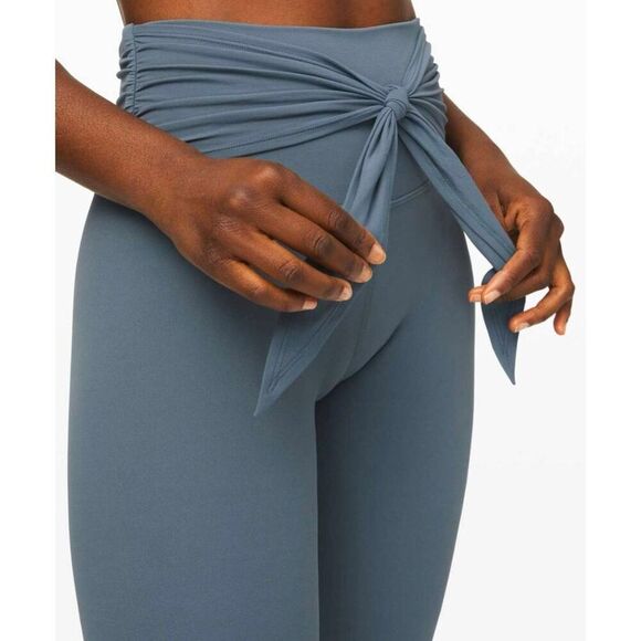 LULULEMON ATHLETICA Align Pant 28' 'Wrap Waist" in Blue Charcoal Size 10 - Picture 4 of 6